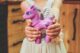 Hands purple child holding