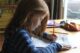 Child girl homework